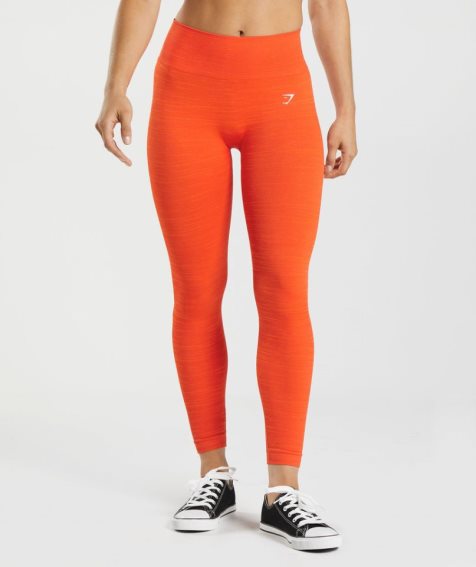 Legginsy Gymshark Adapt Marl Seamless Damskie Pomarańczowe | PL 958SPG